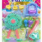 Mini Paraíso Brinquedo Playset Parque Diversão Acessórios Colorido