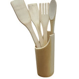 Kit 5 Peças Utensílio de Cozinha de Bambu